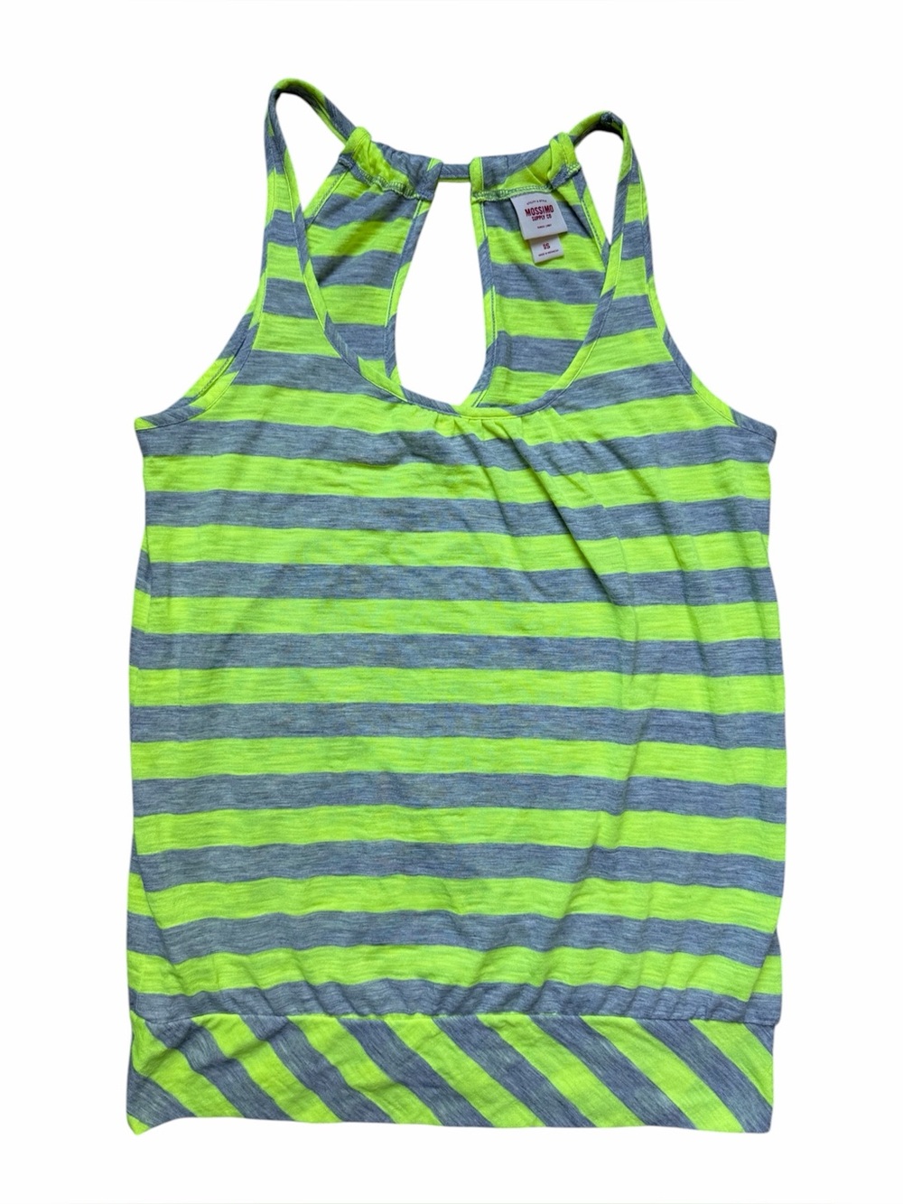 Mossimo Neon Yellow Striped Tank Top